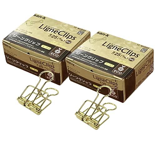 サンケーキコム リーンクリップ MS 25mm 10個入×2箱 LC-MS20GD ゴールド
