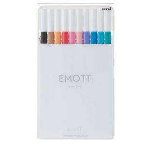 三菱鉛筆 水性ペン EMOTT エモット 10色 No.2 PEMSY10C.NO2｜kirelab-net