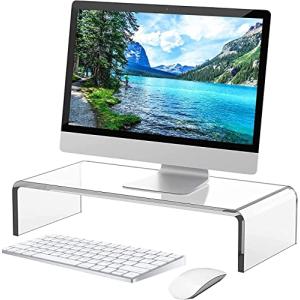 hengshao モニター台 モニタースタンド アクリル ディスプレイ台 パソコンスタンド PCスタンド プリンタ台 机上台 キーボード収納 省｜kirelab-net