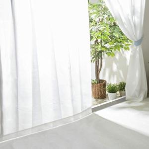 アイリスプラザ 外から見えにくいレースカーテン 幅100×丈198cm(2枚組) UVカット 床や家具の日焼けから守る エアコンの冷気を逃しづら｜kirelab-net