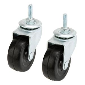 ドウシシャ ルミナス スチールラック足回りパーツ ネジ式ゴムキャスター 2個セット CT-GN50 車輪径50mm 高さ6.7cm キャスター静｜kirelab-net