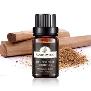 Poven サンダルウッド エッセンシャルオイル 天然100％ サンダルウッド精油 ナチュラル アロマオイル 10ml Sandalwood E｜kirelab-net
