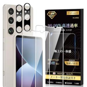 SONY Xperia 1 VI 用 ガラスフィルム(2枚) カメラフィルム(2枚) 保護フィルム 日本旭硝子採用 硬度10H強化ガラス 指紋防｜kirelab-net