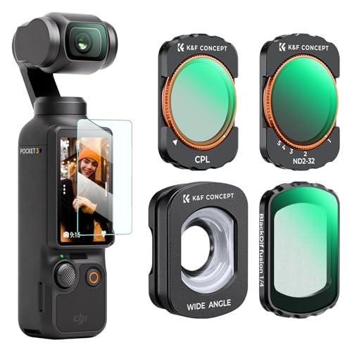 K&amp;F CONCEPT DJI OSMO Pocket 3用 レンズフィルターセット (CPL+1/...