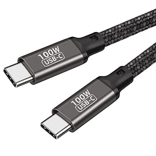 USB Type C ケーブル100W/ 5A PD対応急速充電 高耐久ナイロン編み Type C ...