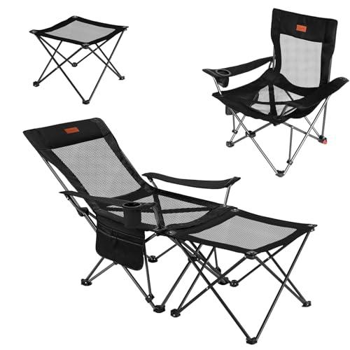 DesertFox リクライニングチェア キャンプ椅子 4way 仮眠 昼寝 4段階調整 四季適用 ...