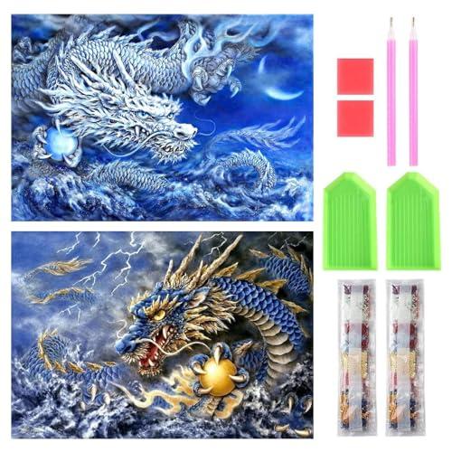 サムコス ダイヤモンドアート キット ダイヤモンドの絵画 2個セット きれい 全面貼り付け ダイヤモ...