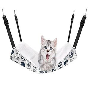 YFFSFDC 猫 ハンモックはんもっくキャット 椅子 ケージ用 大きい 耐荷重10KG サイズ調整 58cm x 48cm、キャット 椅子 ケ｜kirelab-net