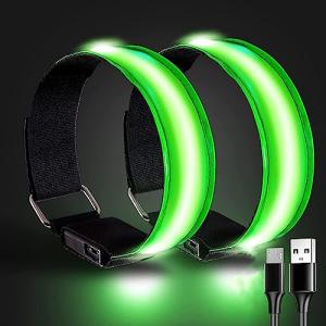 2 枚USB充電式ledアームバンド、夜間歩行のためのled反射アームバンド、360°反射ledブレスレット、実行するためのアームバンドリフレク｜kirelab-net