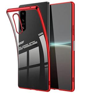 Xperia 5 IV ケース SO-54C SOG09 カバー クリア 透明 耐衝撃 スリム TPU 薄型 シリコン 擦り傷防止 黄変防止 赤｜kirelab-net