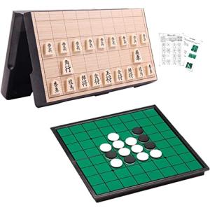 将棋盤セット リバーシ 将棋 磁石 説明書付き ボードゲーム旅行 初心者向け マグネット式 棋盤 将棋盤 おせろ 折りたたみ収納付きチェッカーボ｜kirelab-net