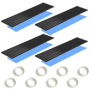 CTRICALVER 4個ヒートシンク 導熱接着シート4pcs付き 熱暴走対策 冷却ラジエーターフィンCPU ICチップ 回路基板 LEDアンプ｜kirelab-net