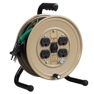 ハタヤ (HATAYA) コードリール 小型 コンパクト 屋内用 100V型 コード10m 太さ2.0? 標準型 接地付 コンセント4個 コンセ｜kirelab-net