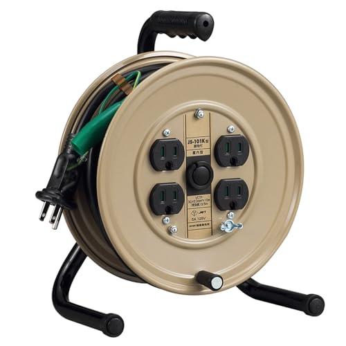 ハタヤ (HATAYA) コードリール 小型 コンパクト 屋内用 100V型 コード10m 太さ2....
