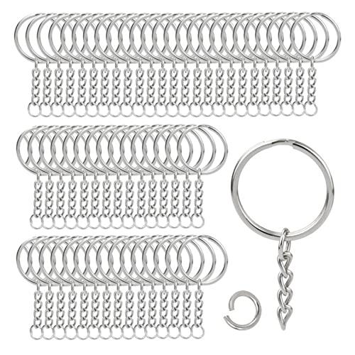 キーホルダー チェーン リング開け 平キーリング DIY 手芸用品 ジュエリー アクセサリーパーツ ...