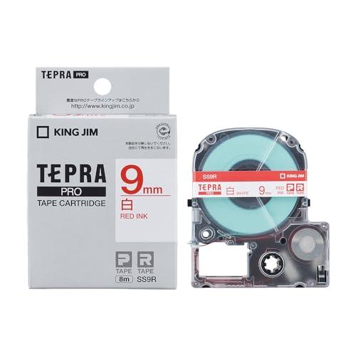 キングジム(Kingjim) テープカートリッジ テプラPRO 9mm SS9R 白 赤文字