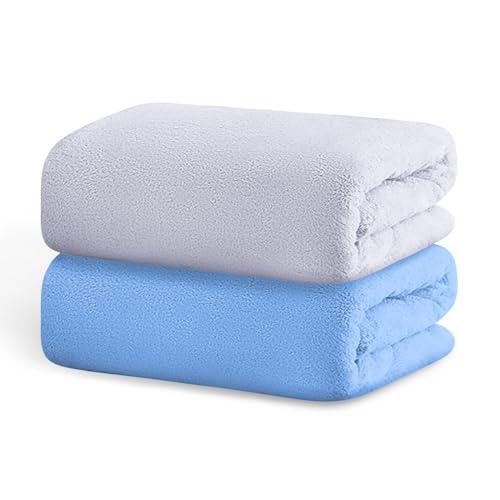 バスタオル 大判 ホテル用 速乾 180cm 2色2枚セット マイクロファイバー タオル ふわふわ ...