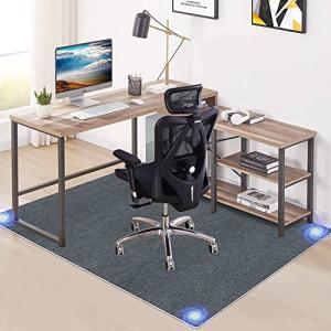 HUIJIE 椅子 マット 140×100cm ゲーミングチェア マット 厚さ4ｍｍ 防音 抗菌 デスクチェアマット 床保護マット 静電気防止｜kirelab-net