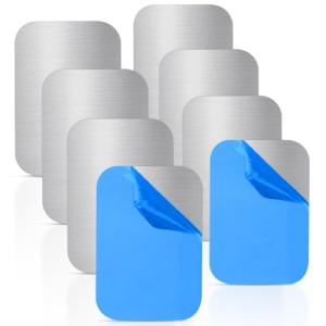 8枚入 スチールプレートマグネット吸着用 スチールシート ステンレス マグネット補助プレート 磁石補助板 強力両面シール付き マグネット用 DI｜kirelab-net