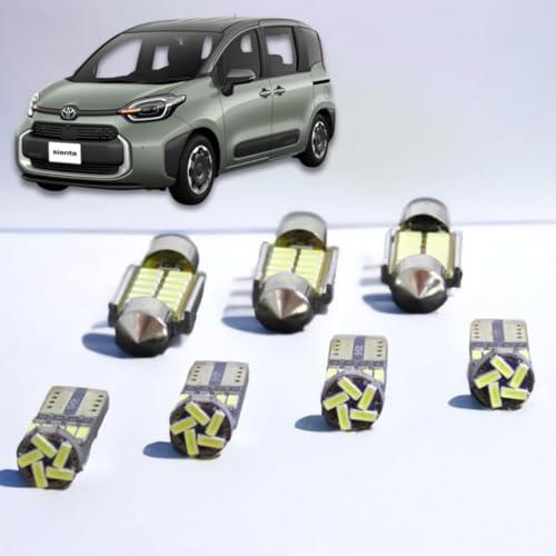 室内灯+ナンバー灯シエンタ LED 6点セット 型式: 170系NHP/NSP/NCP 取付工具付き...