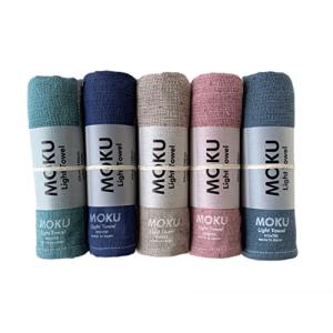 コンテックス MOKU フェイスタオル ＜59074-90＞5本セット (B.ブルーグリーン・ネイビー・グレー・ピンク・ターコイズ）)｜kirelab-net