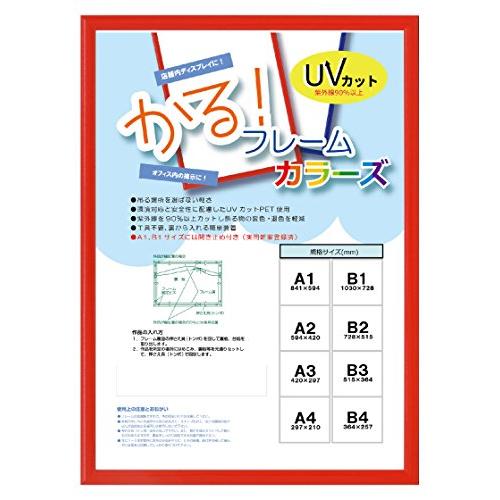 大額 額縁 レッド B4 かる フレーム カラーズ 5015