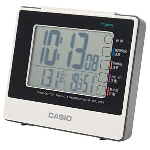 CASIO(カシオ) 目覚まし時計 電波 白 デジタル スヌーズ ライト付き DQL-260J-7JF｜kirelab-net