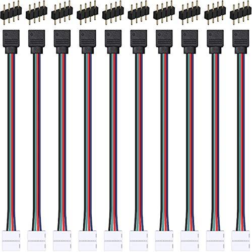 サムコス 4ピンLEDテープコネクタ 10mm幅 ケーブルライト テープライト ストリップライトコネ...