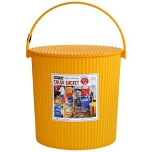 八幡化成 フタ付きバケツ イエロー 102 10L way-be COLOR BUCKET(カラーバケット) 216674｜kirelab-net