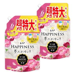 まとめ買い[大容量] レノア ハピネス 夢ふわタッチ 柔軟剤 アンティークローズ 詰め替え 1900mL×2袋｜kirelab-net