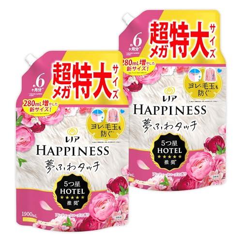 まとめ買い[大容量] レノア ハピネス 夢ふわタッチ 柔軟剤 アンティークローズ 詰め替え 1900...