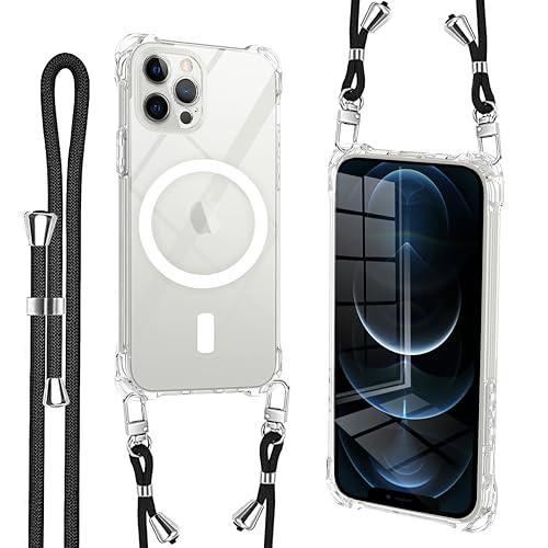 iPhone 12 Pro Max 用 ケース クリア magsafe対応 マグネット搭載 ショルダ...