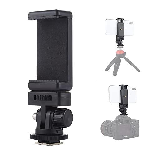 Mikankawa コールドシュー 雲台 スマートフォンホルダー カメラ スマホ 同時撮影 三脚マウ...