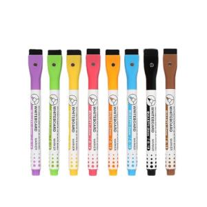 YIXINLYMY ホワイトボード マーカー 細字 8本入り8色セット マーカーペン マグネット付き 丸芯 消しゴム付き ガラス/プラスチック/｜kirelab-net