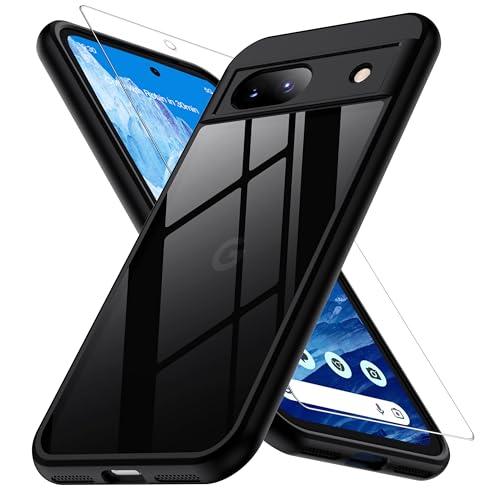 Google Pixel 8a ケース ブラック 黄変防止 グーグルピクセル8a ケース 耐衝撃 ガ...