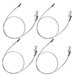 Augsion ４本入り ピクチャー レール ステンレス ワイヤー フック (径1.5mm 長さ100cm ワイヤー フック 付き)自在金具付 吊｜kirelab-net