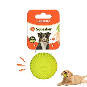 LaRoo犬おもちゃ、音が出る音が鳴る玩具、噛むおもちゃ、天然ラバ歯磨き、耐久性のある、投げる (5CM イエロー（フットボール）)｜kirelab-net