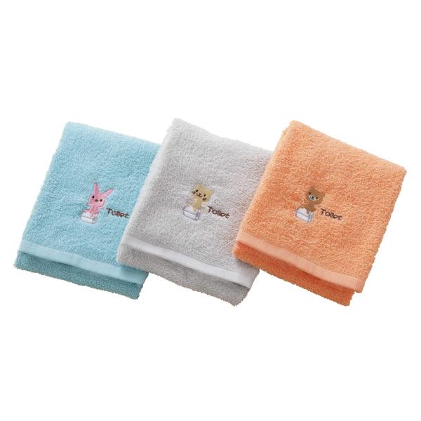 Kosugizen フェイスタオル ライフセレクト トイレ用 3色各1枚入 34×80cm 生活シー...