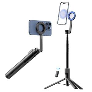 Ulanzi スマホ 三脚 MagSafe用 自撮り棒 スマホホルダー 磁気マグネット式 軽量 折りたたみ式 コンパクト 7段階伸縮 角度調整｜kirelab-net