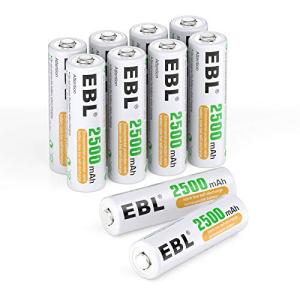 EBL 単3電池 充電式 10本セット 大容量2500mAh長持ち ニッケル水素充 単3充電池 約1200回繰り返し充電 単三充電池｜kirelab-net