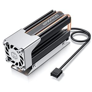 GRAUGEAR M.2 2280 SSDヒートシンク アルミニウム 25mmの高速PWMファン 二つの純銅のヒートパイプ 多層のヒートシンクデ｜kirelab-net