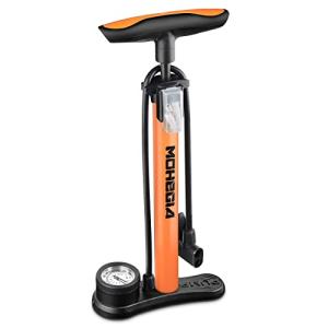 全バルブ対応MOHEGIA 自転車 空気入れ 160PSI 圧力計付き：仏式 米式 英式バルブ対応 フロアポンプ - 軽量 コンパクト ボール/｜kirelab-net