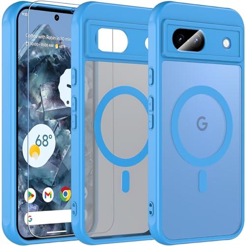 BESINPO Google Pixel 8a ケース ガラスフィルム付き・MagSafe対応 Pi...