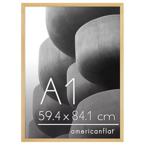 Americanflat A1 額縁 ポスターフレーム 軽量・安全・透明な1mm PS保護パネル付き...