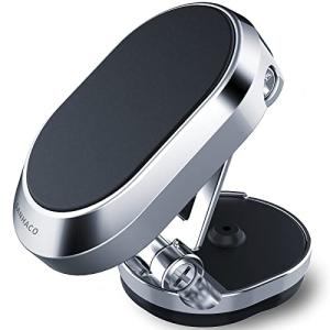 SANHACO スマホホルダー 車 マグネット 折りたたみ 360度回転 車載ホルダー マグネット超強磁力 高級合金素材 片手操作 車 スマホホ｜kirelab-net