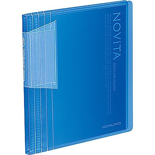 コクヨ(KOKUYO) ファイル ポストカードホルダー ノビータ A6 60枚 青 ハセ-N60B