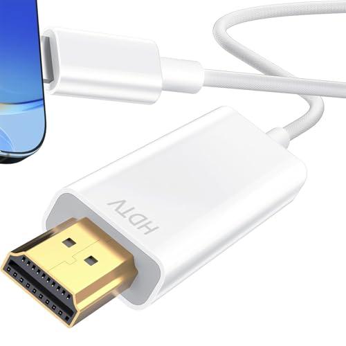 i-Phone HDMI 変換 ミラーリング ケーブル 1.5M AVアダプタ Phone/Padの...