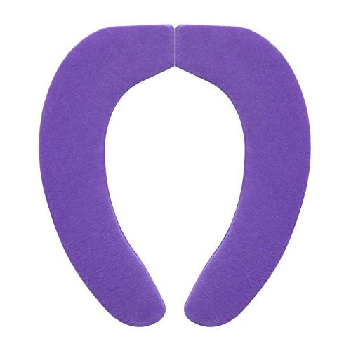 日本製 消臭 洗えるサンコー ずれない ふんわりタイプ トイレ 便座カバー 9mm バイオレット お...