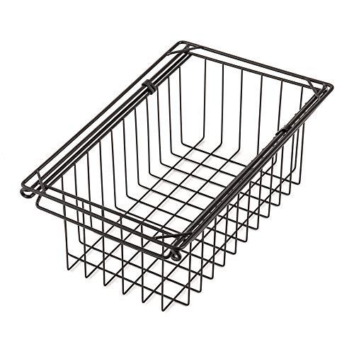 ドウシシャ ルミナス ノワール スチールラックパーツ スライドバスケット ワイヤーバスケット 引き出...