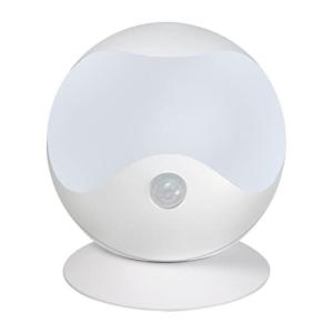 エルパ (ELPA) LEDセンサー付ライト (白色・電球色/電池式/防雨) 人感センサー/球型/マグネット/ネジ止め (PM-L750W)｜kirelab-net